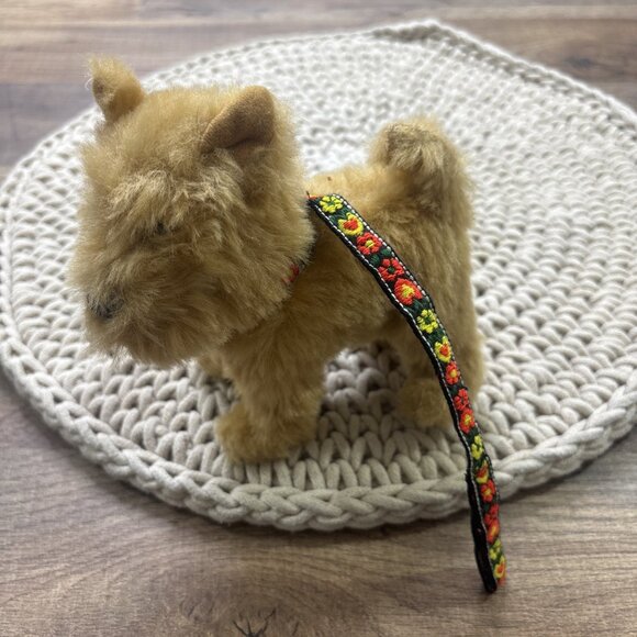 American Girl Doll Julie’s Dog Walking Set Fuzzy Plush Dog For 18” Dolls - Picture 1 of 4